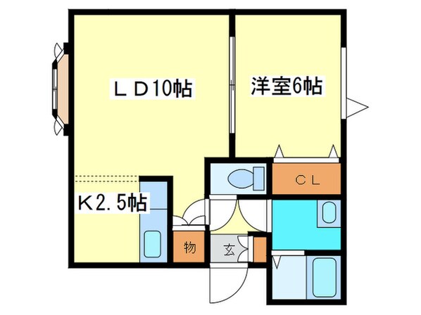 マーサ北円山Bの物件間取画像